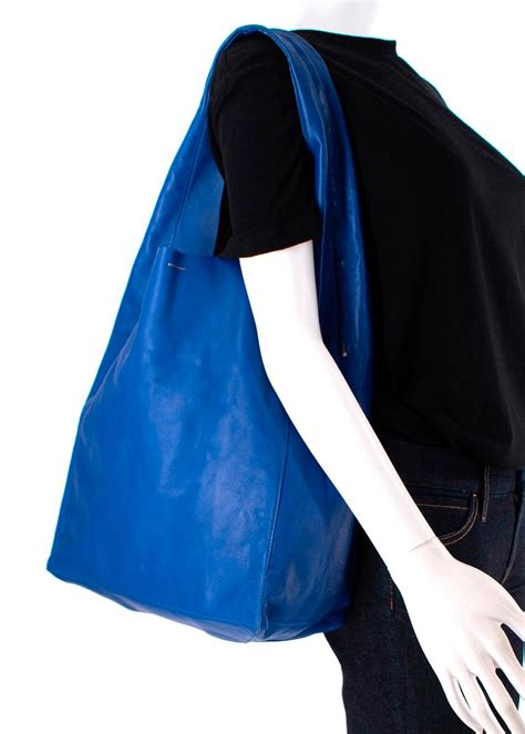 Celine Cobalt Blue Leather Sling Shoulder Bag 